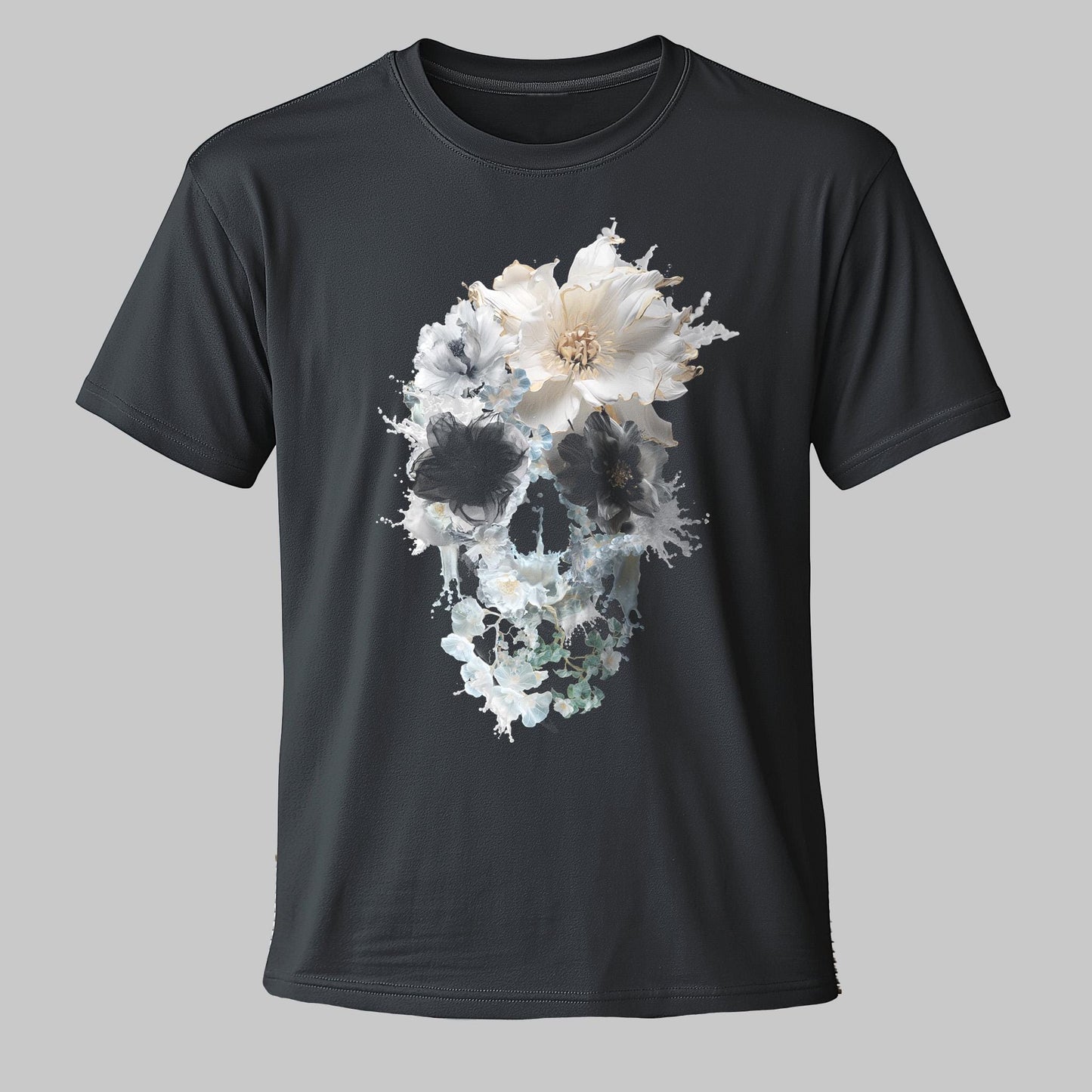 Bloom Skull Men's T shirt, Skull Art Unisex Gift For Him