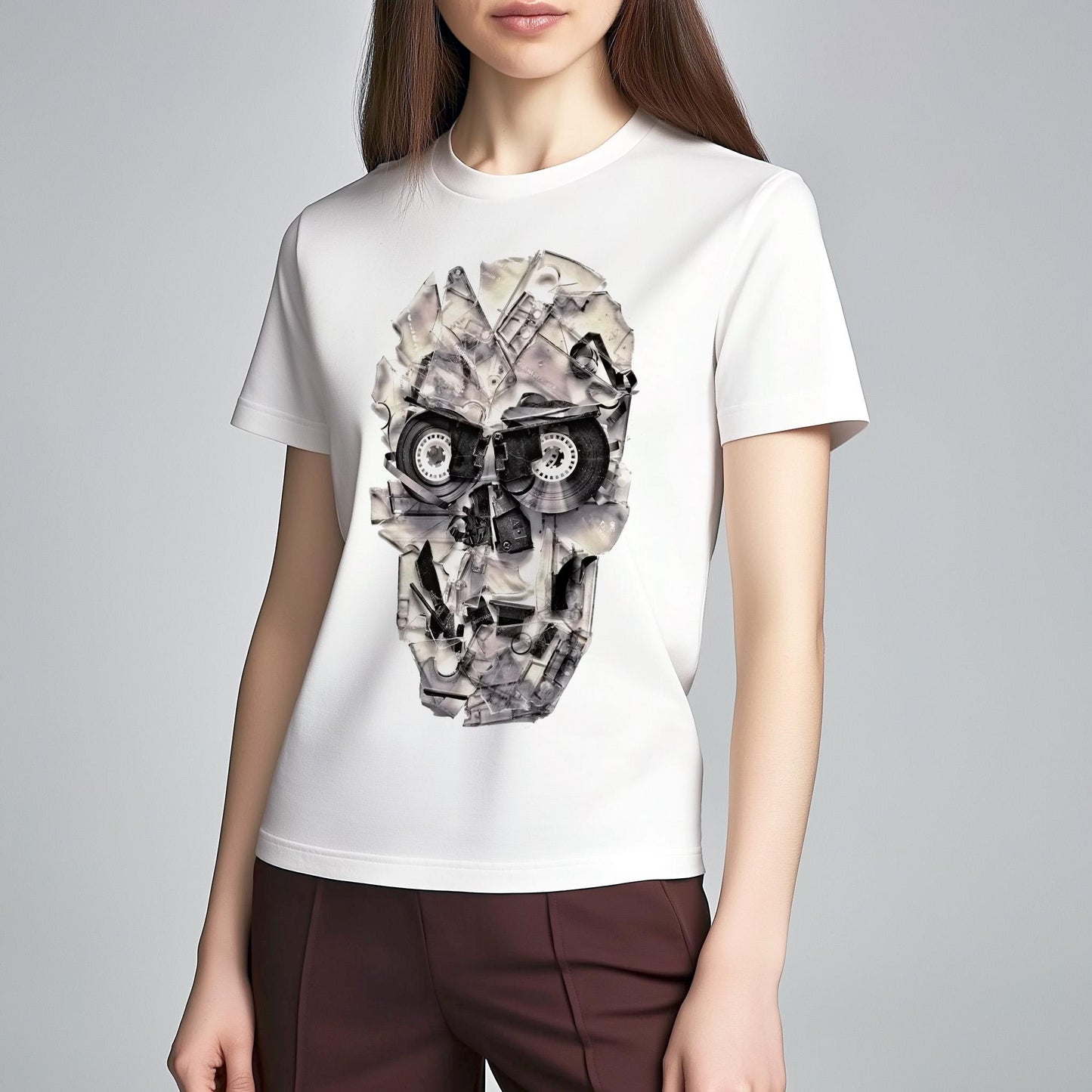 Skull Unisex T-shirt, Unique Art Tshirt Gift, Music Inspired Clothing