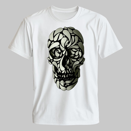 Abstract Unisex T shirt, Gothic Skull Clothing Gift