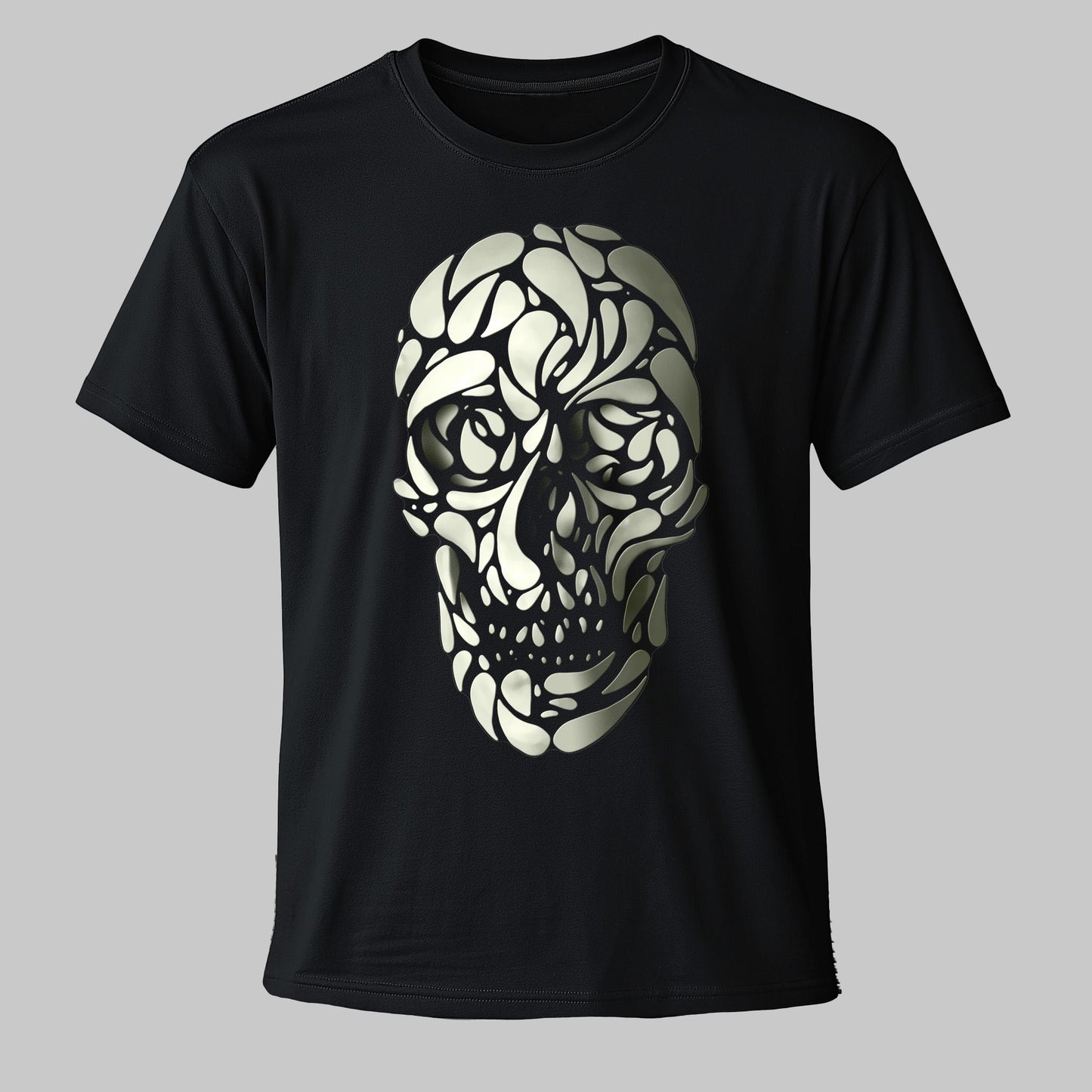 Abstract Unisex T shirt, Gothic Skull Clothing Gift