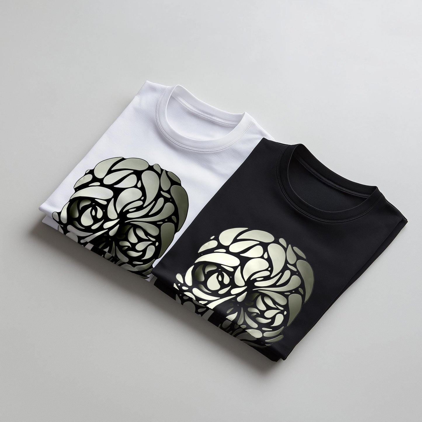 Abstract Unisex T shirt, Gothic Skull Clothing Gift