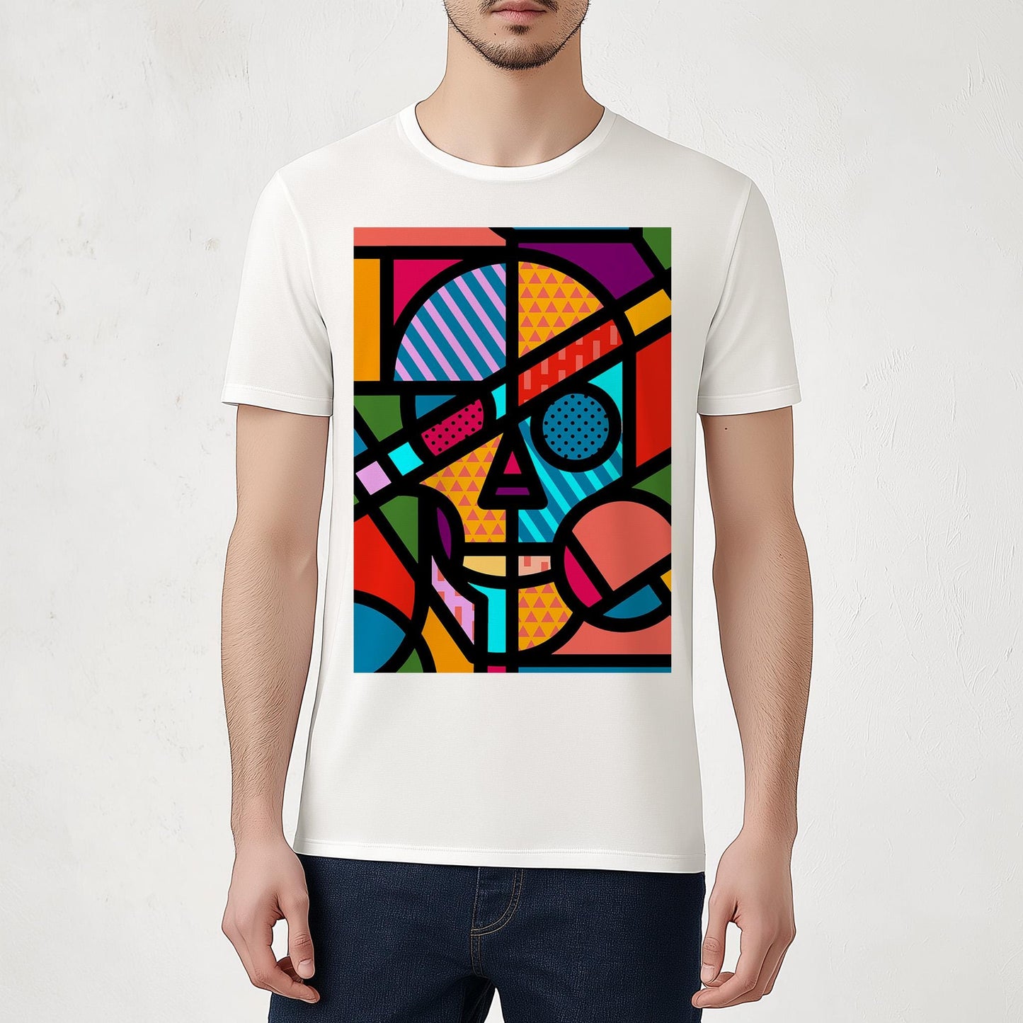 Contemporary Skull Shirt – Eye-Catching Pop Art Style