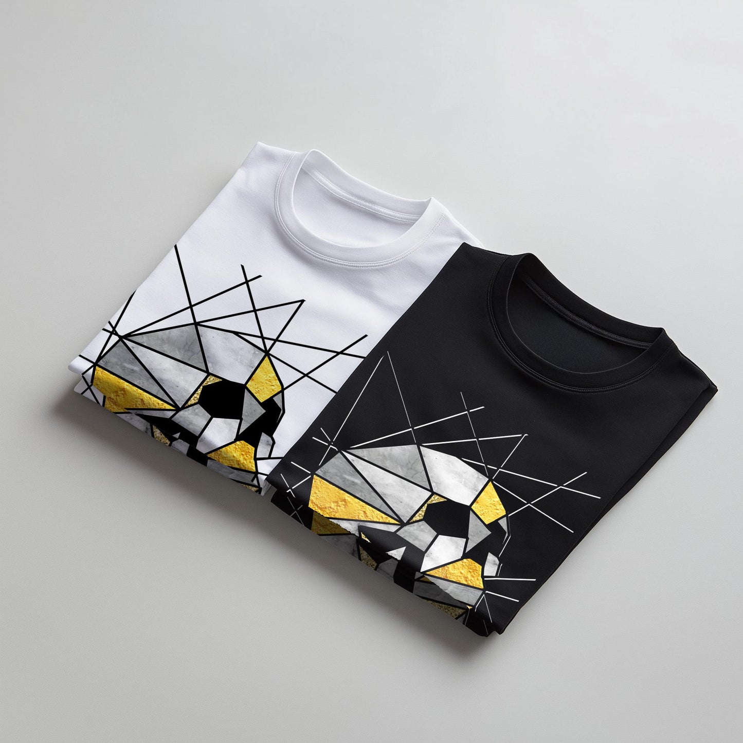 Geometric Unisex T shirt, Gothic Skull Clothing Gift