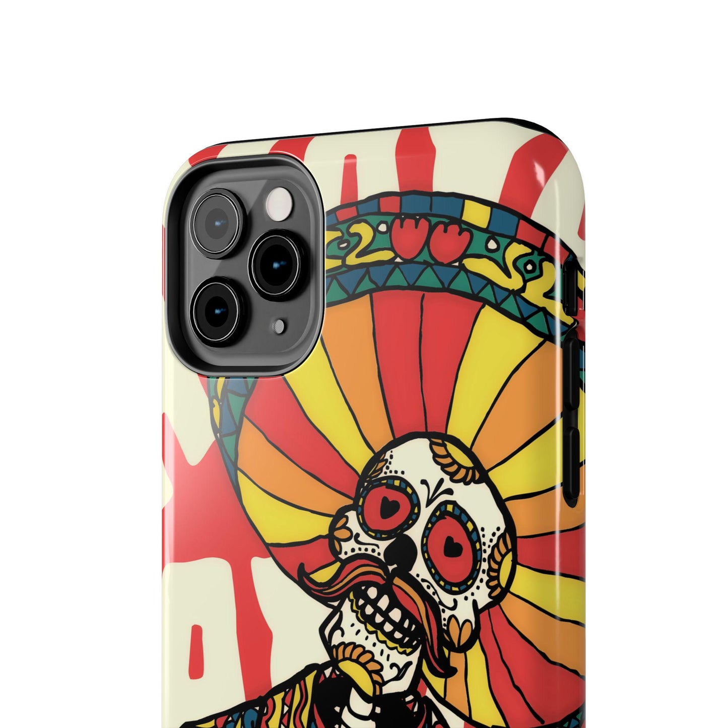 Skeleton Mariachi Tough Phone Case, Mexican Day of the Dead Art, Protective Phone Cover, Skull Musician Case, Colorful Sugar Skull Phone