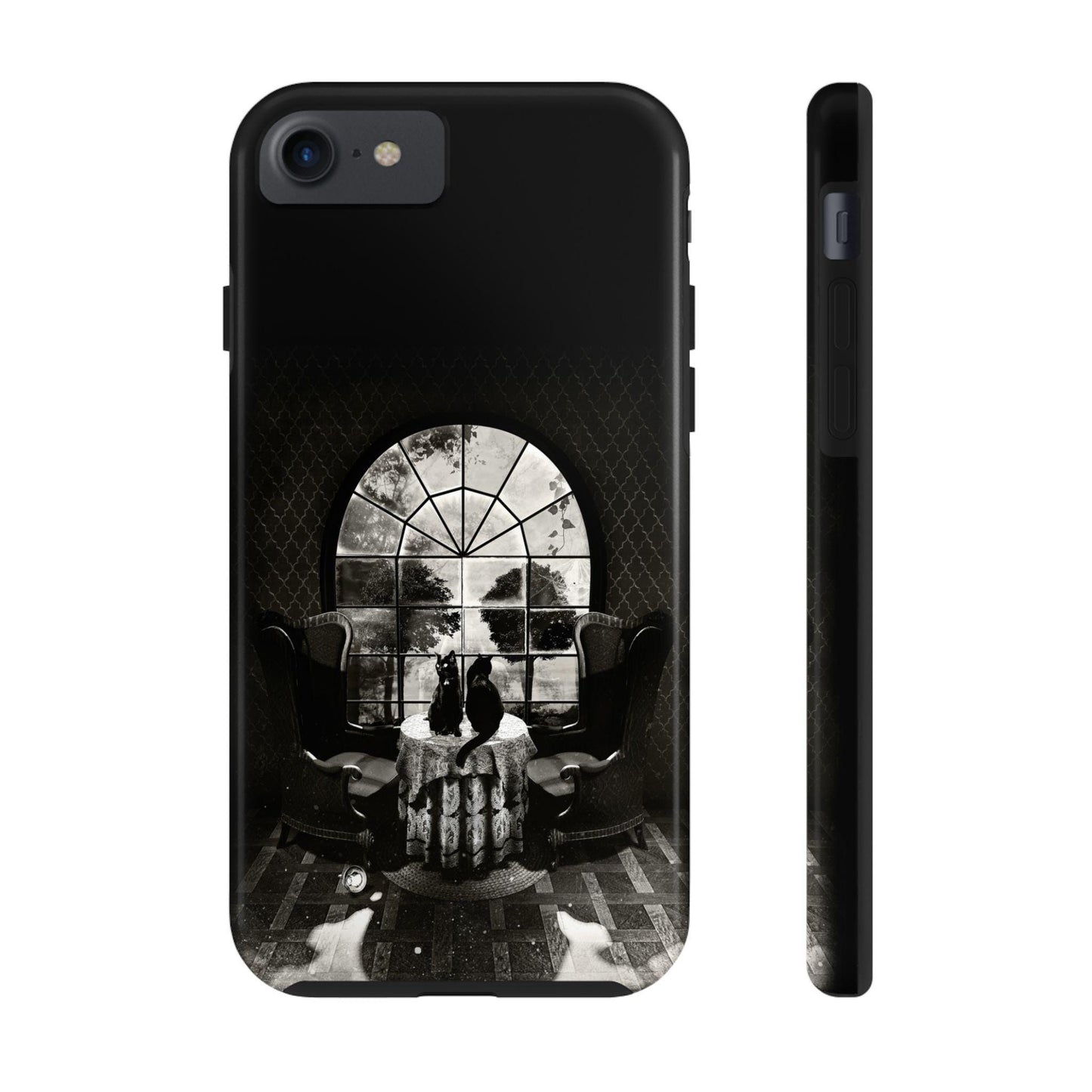 Surreal Skull Art Tough Phone Cases, Gothic Room Design, Protective Phone Cover, Skull Lover Gift