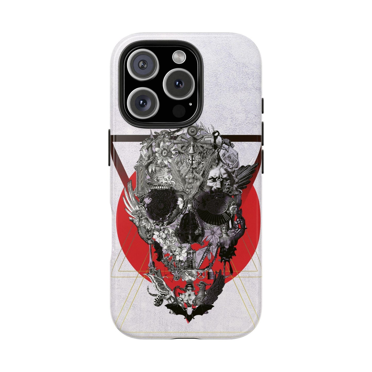 Cool Skull Phone Case, Gothic Phone Cover, Tough Phone Sleeve, Abstract Skull Art, Black and White Tones, Halloween Gift