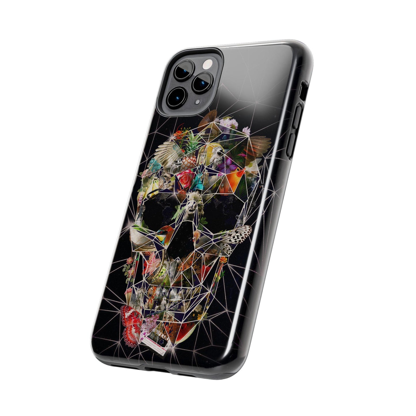 Skull Tough Phone Cases, Colorful Abstract Skull Art, iPhone Case, Protective Cover, Unique Phone Accessories, Trendy Mobile