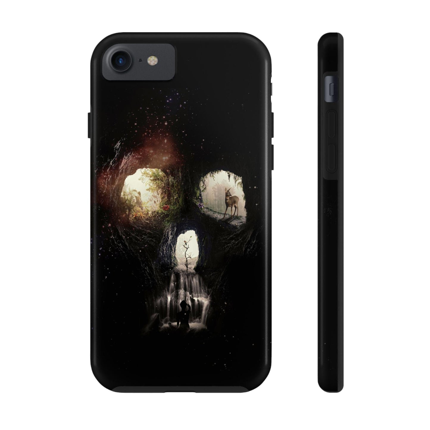 Surreal Skull Art Tough Phone Cases, Cave Skull Design, Protective Phone Cover, Skull Lover Gift