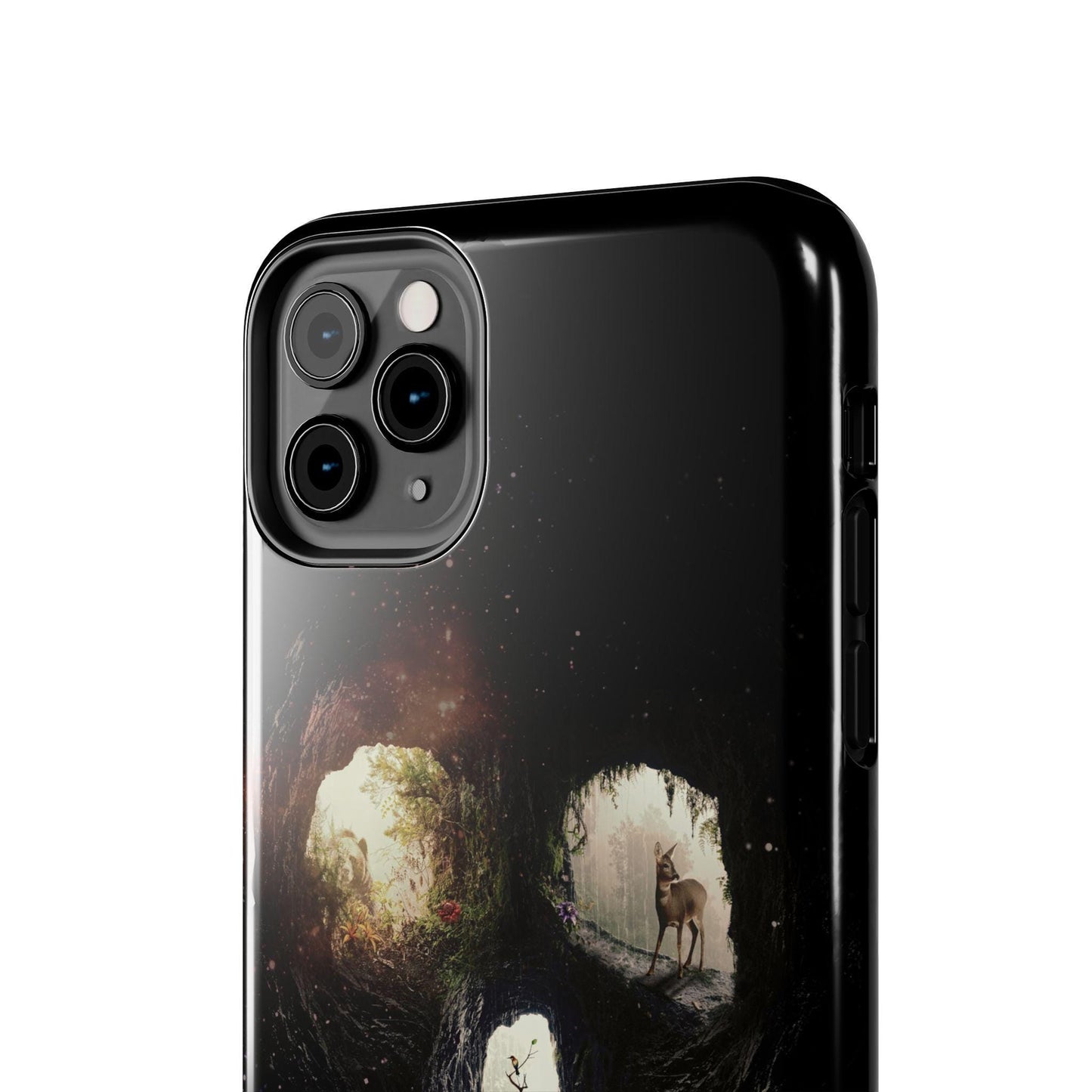 Surreal Skull Art Tough Phone Cases, Cave Skull Design, Protective Phone Cover, Skull Lover Gift
