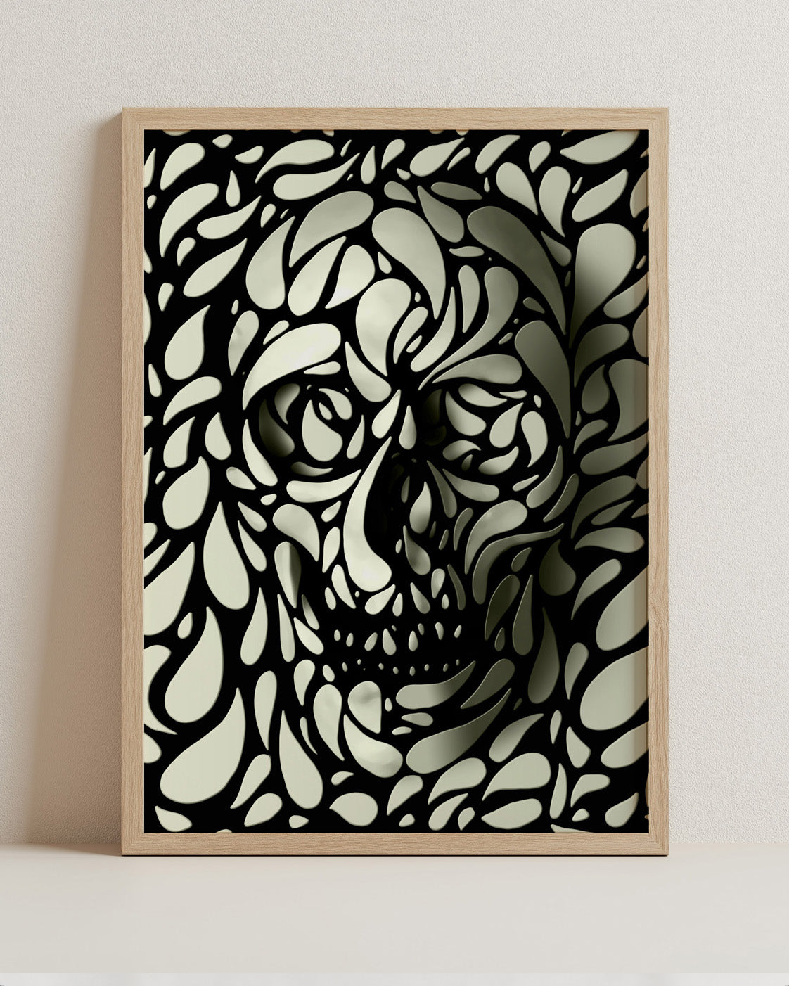 Skull 4 Wall Art – Abstract Skull Print by Ali Gulec