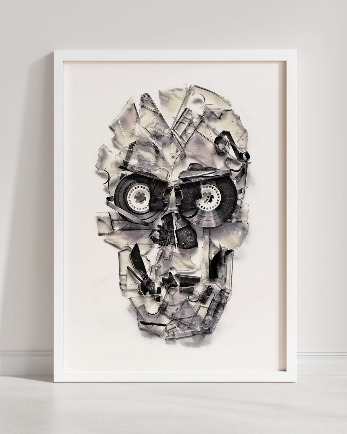 Home Taping Skull Wall Art – Cassette Tape Skull by Ali Gulec